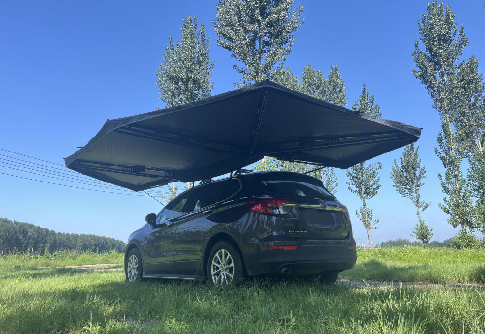 270 degree awning cantilevered - left-hand side