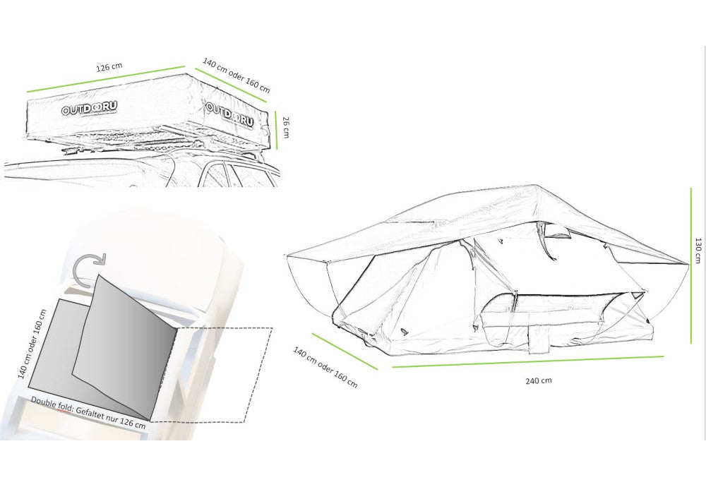 Expedition green 140cm (Prodotto B)