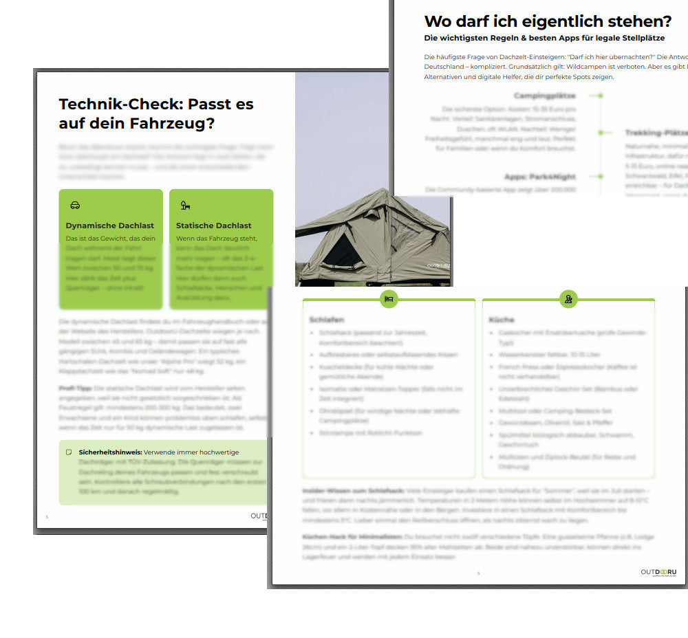 Guide für Dachzelt- Einsteiger & Pack-Profis